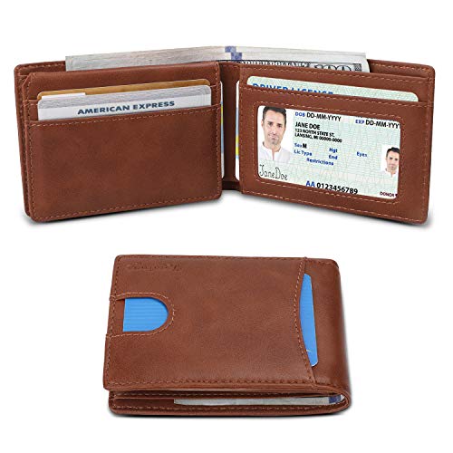 Vemingo Mens Wallet with ID Window | RFID Blocking Credit Card Holder ...