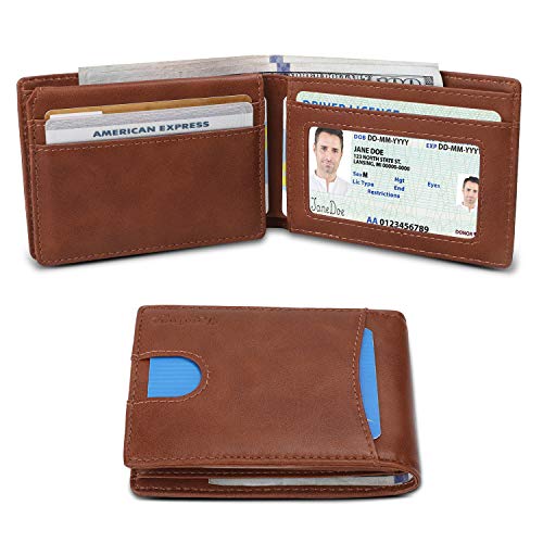 Vemingo Mens Wallet with ID Window RFID Blocking Credit Card Holder