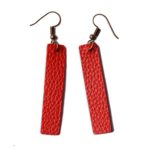 L&N Rainbery 2 Pairs Bar Leather Earrings Antique Looking Rectangle Faux Leather Bohemia Dangle Drop Earrings