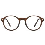 TIJN Men Women Classic Round Non-prescription Glasses Frosted Eyeglasses Frames