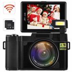 Video Camera Camcorder, DIWUER WiFi Digital Camera Recorder, 24.0MP Full HD 1080P Flip Screen Vlogging Camera with UV Lens, Flashlight (Two Batteries Included)