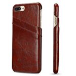 iPhone 7 Plus iPhone 8 Plus Wallet Case,Scheam Stylish Slim PU Leather Backcase Stand and Card Holders Wallet Phone Cover Wallet case Protective Case Compatible with iPhone 7 Plus iPhone 8 Plus -Brown