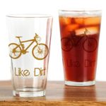 CafePress Mountain Bike Dirt Brown Pint Glass, 16 oz. Drinking Glass