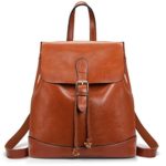 SAMSHOWME Women Backpack Purse PU Leather Shoulder Bag Casual Travel Bag for Girls (Brown)
