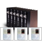 Bellagio-Italia Brown Leather Disc Storage Binder Perfect For CDs, DVDs, Blu-Rays, and Video Games. 6 pack includes 24 additional insert sheets – set holds 352 discs total.