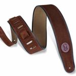 Levy’s Leathers MSS3-BRN Signature Series Hand-Brushed Suede Guitar Strap, Brown