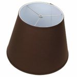 FenchelShades.com Lampshade 11″ Top Diameter x 17″ Bottom Diameter x 13″ Slant Height with Washer (Spider) Attachment. for Use on Lamps with Harps (Coffee)
