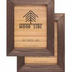Rustic Wooden Picture Frame 5×7 Inch – Set of 2-100% Natural Eco Barn Wood with Real Glass – Made for Wall Hanging and Tabletop Display – Brown Wenge