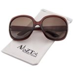 AMZTM Women Polarized Sunglasses Classic Simple Driving Shades Retro Oversized Goggles All-match Large Frame Eyewear (Brown, 66)