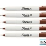 Sharpie ultra fine point permanent markers brown color / 5 Pcs. of Set