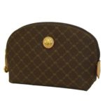 Signature Small Brown Cosmetic Bag by Rioni Designer Handbags and Luggage