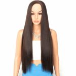 Long Straight Synthetic Full Wig for Women Side Part Heat Resistant Wigs Cosplay Costume Party or Daily Use Dark Brown 2/33