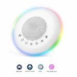 EliveBuy White Noise Sound Machine for Kids Adult, Baby Rest Night Light, with Memory and Timer Function 20 Soothing Music, Battery or USB Output Charger