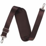 Shoulder Strap BOMKEE Universal Replacement Adjustable Bag Strap with 59 Inch Metal Swivel Hooks and Non-Slip Pad for Laptop Case Briefcase Messenger Bag Diaper Bag Camera Bag Travel Bag (Brown)
