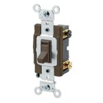 Leviton 54504-2 15-Amp 120/277-Volt, Toggle Framed 4-Way AC Switch, Brown