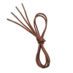VSUDO Waxed Round Shoelaces, 1/8″ Thick Shoe Laces for Oxford or Dress Shoes (2 Pairs-Light Brown-70CM)