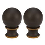 uxcell 2pcs Brown Metal Ball Lamp Finial Decoration Accessories 1-1/2 inch High