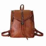 Clearance Sales!! ZOMUSAR Women Backpack Purse PU Leather Convertible Ladies Rucksack Zipper Pocket Crossbody Shoulder Bag (Brown)