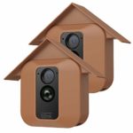 HOLACA Silicone Skin for Blinks Home Security- Silicon Case for Blink Xt Outdoor Camera – Anti-Scratch Protective Cover – Extra Protection (2 Pack, Brown)