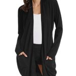 GRACE KARIN Essential Solid Open Front Long Knited Cardigan Sweater for Women