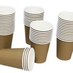 Hot Party Paper Cups, 8 Ounce, 50 Count, Multiple Colors (Brown)
