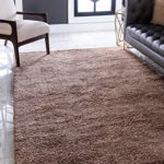 Unique Loom Solo Collection Plush Casual Light Brown Area Rug (2′ x 3′)