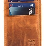 RAWHYD Full Grain Leather Card Wallet With Cash Pocket … (Reddish Brown)