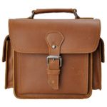 Leather Camera Bag ZLYC Vintage DSLR SLR Bag Removable Shockproof Padded Camera Case Small Messenger Shoulder Bag Satchel, Brown