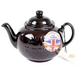 Handmade Original Brown Betty 6 Cup Teapot in Rockingham Brown with “Original Staffordshire” Logo