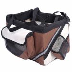 Lykos Pet Cat Dog Bike Basket Bag Travel Safety Belt Front Bicycle Carrier (Brown)