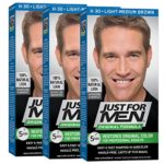 Just For Men Original Formula Men’s Hair Color, Light Medium Brown (Pack of 3)