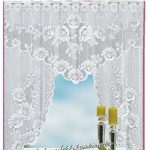 Hot Sale!DEESEE(TM)Vintage Style Lace Coffee Curtain Kitchen Curtain Vintage Style Window Scarf (B)