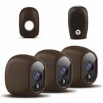 Taken Silicone Skins Compatible with Arlo Smart Security Home Camera, Silicone Skins Case Cover for Arlo Smart Security Wire-Free Cameras, 3 Pack, Brown