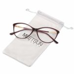 Blue Light Blocking Glasses for Computer Gaming Reading Women Nerd Eyeglasses Frame-Clear Lens Anti Blue Ray Hev Brown