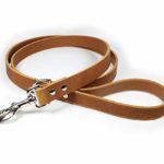 sleepy pup Premium Thick Leather Dog Leash – Made in The USA (Light Brown)