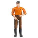 Bruder Man with Light Skin/Brown Jeans Toy Figure