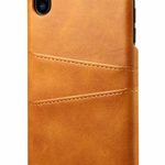 iPhone XS Max Wallet Phone Case, XRPow Slim PU Leather Back Protective Case Cover With Credit Card Holder for Apple iPhone XS Max 6.5inch Light Brown