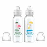 Dr. Brown’s Options+ Sippy Spout Baby Bottles, Flamingo & Bunny, 8 Ounce, 2 Count