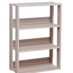 IRIS USA 3-Tier Wide Open Wood Bookshelf, Light Brown