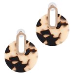 Acrylic Earrings For Women Girls Statement Drop Dangle Earrings Bohemian Hoop Earring Mottled Resin Stud Earrings Fashion Jewelry