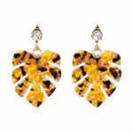 Acrylic Earrings for Women Drop Dangle Leaf Earrings Resin Minimalist Bohemian Statement Jewelry