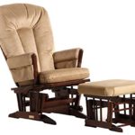 Dutailier Colonial Glider-Multi-Position Recline and Ottoman Combo, Coffee/Light Brown