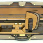 Luxury Euro-Style 4/4 Violin Case Oblong Tan/Light Brown/Tan