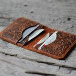 Personalized Minimalist Bifold Wallet, Men’s Minimalist Card Holder Distressed Leather Wallet – | Brown