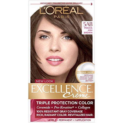 L’Oréal Paris Excellence Créme Permanent Hair Color, 5AB Mocha Ashe
