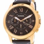 Fossil Men’s Grant Quartz Stainless Steel and Leather Chronograph Watch