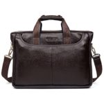 BOSTANTEN Leather Briefcase Laptop Case Handbag Business Bags for Men Brown