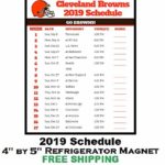 Cleveland Browns NFL Football 2019 Schedule and Scores Refrigerator Magnet #307B