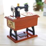 Hot Sale!DEESEE(TM)Vintage Music Box Mini Sewing Machine Style Mechanical Birthday Gift Table Decor