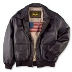 Landing Leathers Men’s Air Force A-2 Leather Flight Bomber Jacket – Tall XXLT Brown